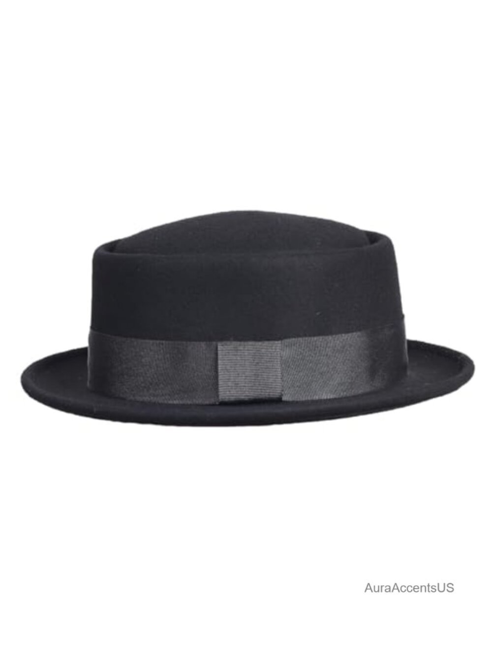 100% Wool Felt Pork Pie Fedora Hat Adjustable Unisex Church Party